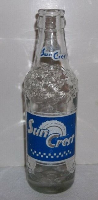 Sun Crest Keystone Seven Up Bottling Co.  Hopwood Pa.  Clear 7 Oz Acl Soda