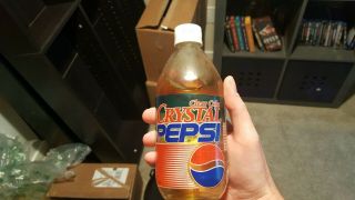 Crystal Pepsi Glass Bottle 1992 - 1993 Rare