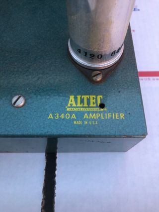 Vintage Altec A - 340A 6550 tube amplifier.  Great 3