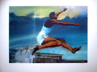 Long Jump - Visions Of Gold Print - Los Angeles 1984 Olympics Robert (bob) Peak
