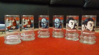 Vintage Star Trek Iii Search For Spock Set Of 6 Glasses