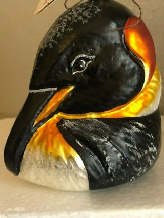 4  Slavic Treasures 2000 Penguin Head - Christmas Ornament