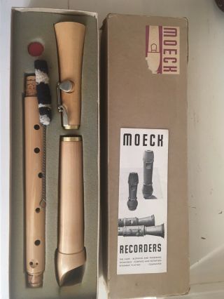 Vintage Moeck Recorder Tenor Celle Germany Wood Fingering