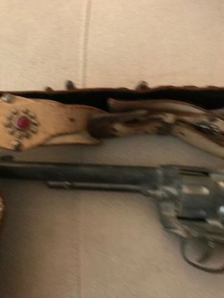 Vintage Hubley Cowboy Cap Gun And Holster 11 Inch Toy Pistol 3