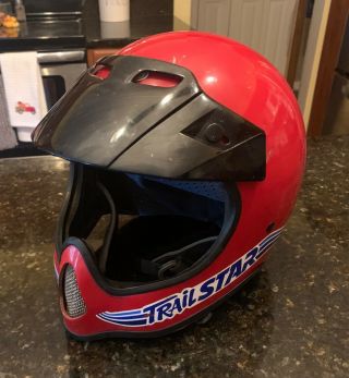 Vintage Motorcycle Helmet Bell Trailstar Full Face 80’s Retro Moto Star SHCA - XLG 2