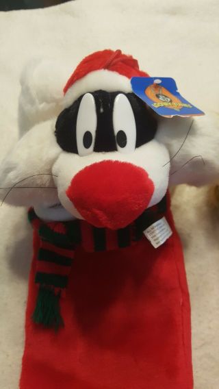 1997 Warner Brothers Looney Tunes Sylvester And Tweety Christmas Stockings 2