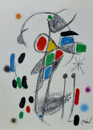Joan Miro Maravillas Acrosticas 18 Signed Limited To 1500 Lithograph 1975