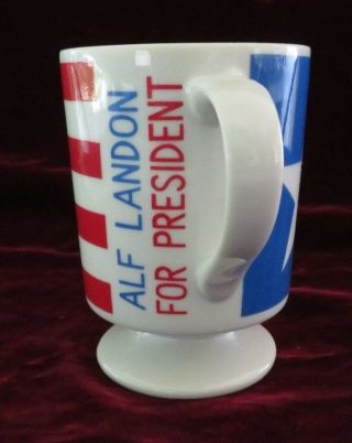 Htf Vintage Alf Landon For President Political Commemorative Coffee Cup Mug