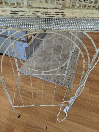 Vintage Bird Cage with Stand,  shabby chic,  ivory white,  weddings,  home decor 2