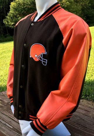 Vintage Cleveland Browns Game Day Varsity Jacket - Sz.  Xl -