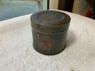 Vintage 1910 - 1920s Texaco Motor Cup Grease Tub Can Oil Texas Old Station Sign