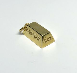 Vintage Cartier 18k Gold Bar Ingot Charm