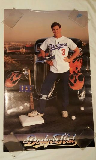 Vintage Nike Poster Steve Sax,  The Dodger Kid California 1934 Ford Coupe Hot Rod
