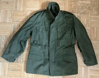 Vintage 1972 Vietnam War Era Us Army M65 Og107 Military Field Jacket Small Short