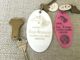 Set Of 3 Vintage Acapulco Mexico Hotel Keys
