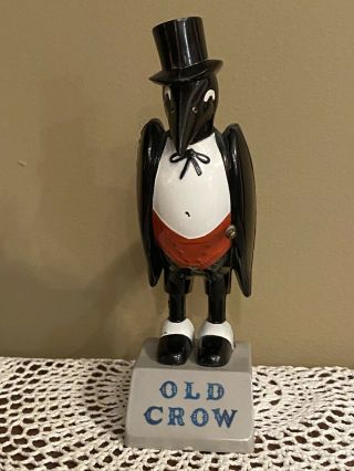 Vintage Old Crow Whiskey 9” Plastic Advertising Figure,  Hard To Find