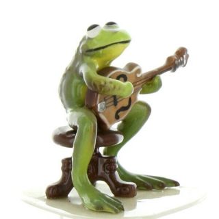 Hagen Renaker Frog Froggy Mountain Breakdown Mandolin Ceramic Figurine