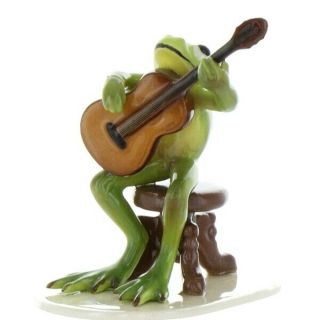 Hagen Renaker Frog Froggy Mountain Breakdown Guitar Ceramic Figurine