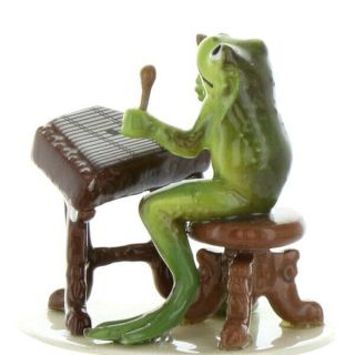 Hagen Renaker Frog Froggy Mountain Breakdown Dulcimer Ceramic Figurine