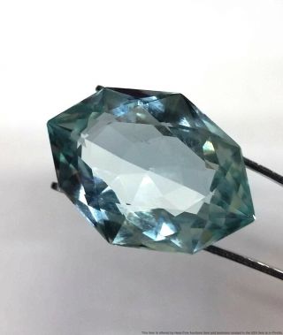 Stunning 28ct Vintage Fantasy Star Cut Aquamarine Loose Natural Gemstone