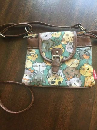 Union Bay Crossover Handbag/purse W/cat Print