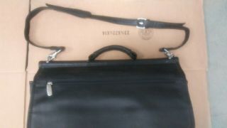 Vintage Apple Black Soft Leather Amiet Men ' s Briefcase Messenger MacBook Laptop 2