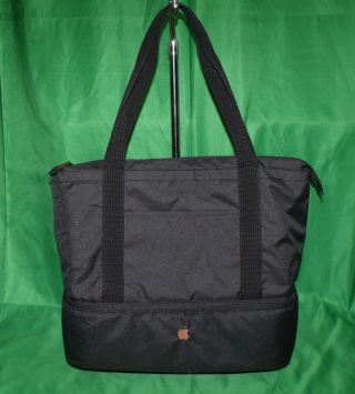 Apple Computer Exclusive Black Cooler Bag Grocery Picnic Carry Tote - 17 " X 14 "