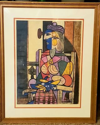 Picasso 1980 Offset Litho Femme Assise Devant Sa Fenetre 1937 Le,  Numb.  529/5000