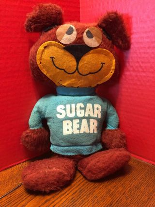 Vintage Cereal Sugar Bear Golden Crisp Plush Stuffed Toy By Animal.  13” Tall
