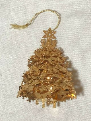 Danbury 23k Gold Plated Christmas 1997 Christmas Tree Ornament