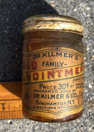 Dr Kilmer’s Family Anointment Medicine Bottle Binghamton Ny