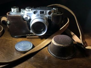 Vintage Leica Camera Drp Ernst Leitz Wetzlar No.  655177 Germany Estate