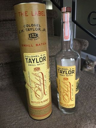 Colonel E.  H.  Taylor Small Batch Bourbon 750 Ml Whiskey Bottle And Tube -