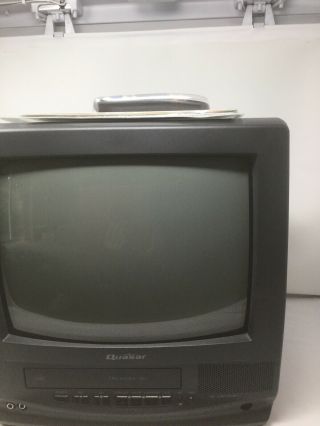Quasar 13” TV VCR VHS Combo Recorder VV - 1302 Retro Gaming Vintage 3