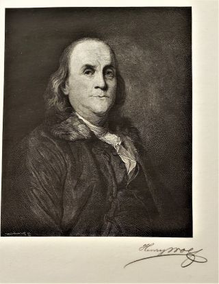 Henry Wolf Pencil Signed Wood Engraving Ben Franklin Jos Siffred Duples