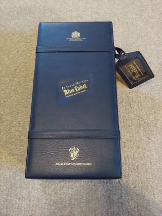 Johnnie Walker Blue Label Case Faux Leather Briefcase W/ 750ml Empty Bottle
