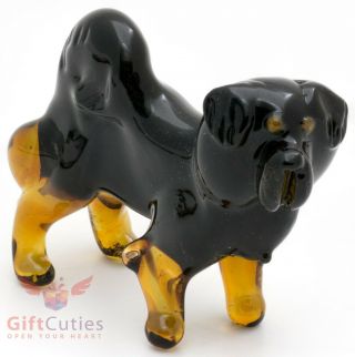 Art Blown Glass Figurine Of The Tibetan Mastiff Dog