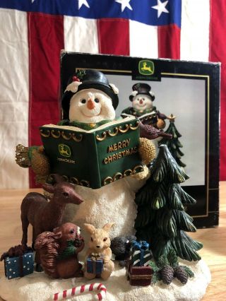 John Deere Holiday Snowman Christmas Decor A Series Handcrafted Hand Painted