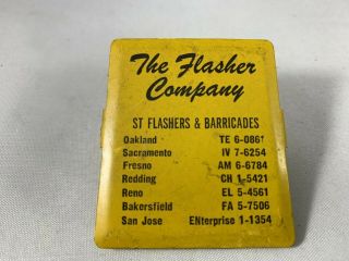 Vintage The Flasher Company Flashers And Barricades Advertising Paper Clip