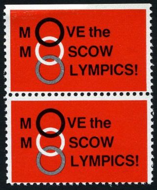 Move The Moscow Olympics Historic Old Advertising Poster Stamps,  1980