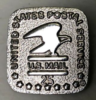 United States Postal Service Us Mail 25 Year Service Award Lapel Pin Pinback