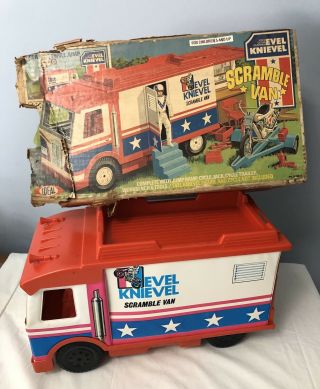 Evel Knievel Scramble Van Vintage 1973 Ideal Toy