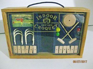 Indoor Croquet Set London Dry Gin Vintage Marque Does Not Include Gin