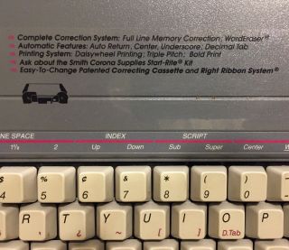 Smith - Corona DeVille 470 Portable Electronic Typewriter Pre - Owned Great 3