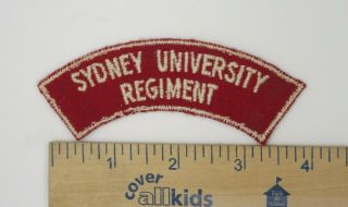 Australian Army Shoulder Flash Patch Post Ww2 Vintage Sydney University Regiment