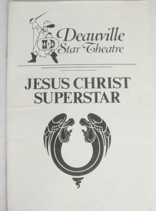 Jesus Christ Superstar Program From Deauville Star Theatre Miami Beach Fla 1971