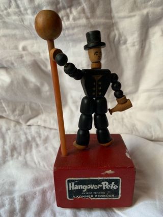 Vintage Wooden Push Up Toy Hangover Pete Anitoy