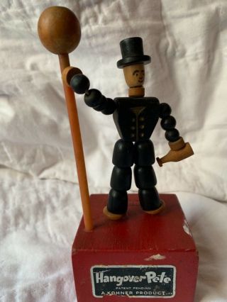 Vintage Wooden Push Up Toy Hangover Pete AniToy 2