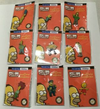 The Simpsons Hat / Lapel Pin Set Of 16 Pins The Who 