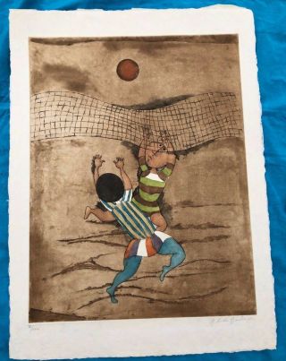 Signed & Numbered Graciela Rodo - Boulanger Volleyball Japon Paper Vi/xxx